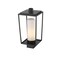 Z-Lite Sheridan 1 Light Outdoor Post Mount Fixture, Black & White Opal 595PHMS-BK - alternate 3